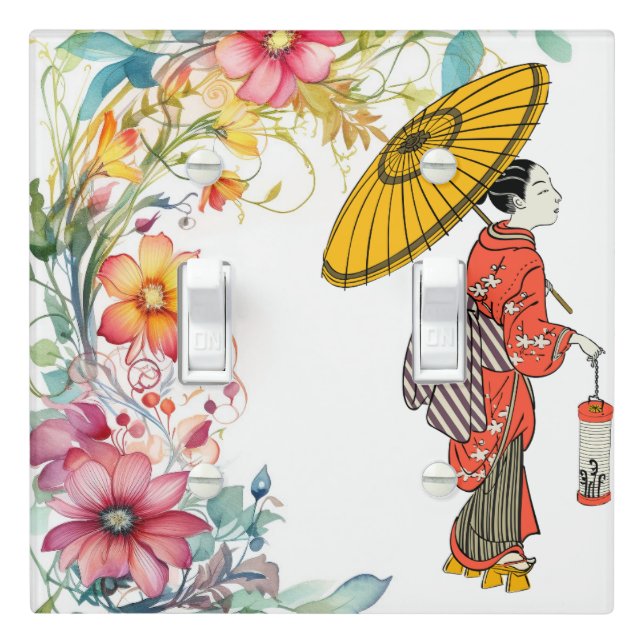 Asian Woman Light Switch Cover (In Situ)