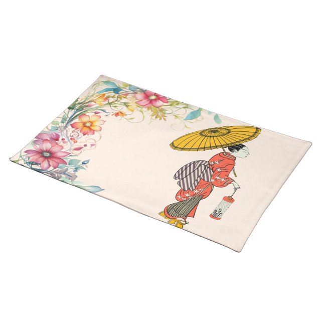Asian Woman Placemat (On Table)