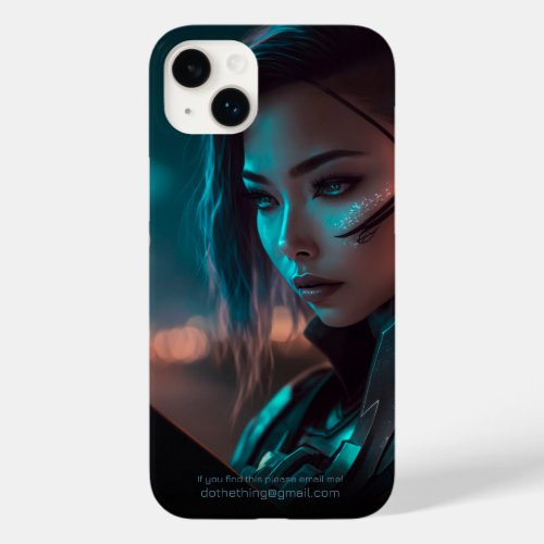 Asian Woman Reading at Night in City of the Future Case_Mate iPhone 14 Plus Case