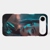 Asian Woman Reading at Night in City of the Future Case-Mate Samsung Galaxy Case (Back (Horizontal))
