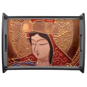 Asian Woman Serving Tray