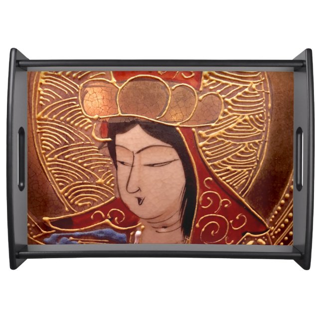 Asian Woman Serving Tray (Front)