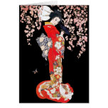 Asian Woman with Cherry Blossom Night