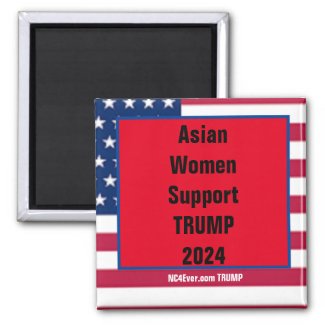 Asian Women Support TRUMP 2024 magnet