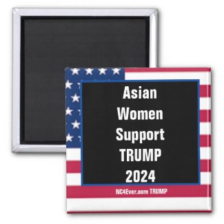 Asian Women Support TRUMP 2024 magnet