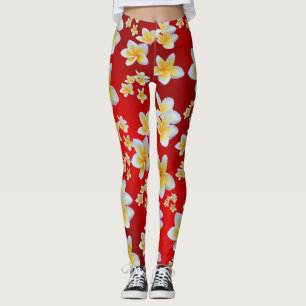 asian, yellow, white, bloom, bright, gold, floral leggings