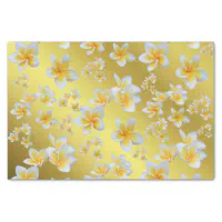 asian, yellow, white, bloom, bright, gold, floral wrapping paper, Zazzle