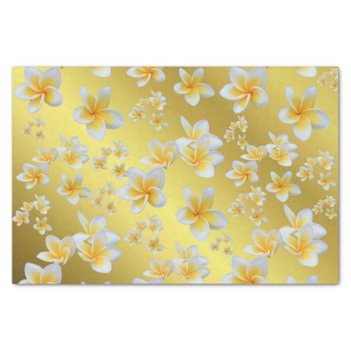 asian yellow white bloom bright gold floral tissue paper