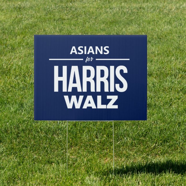 Asians for Harris Walz Sign (Insitu)