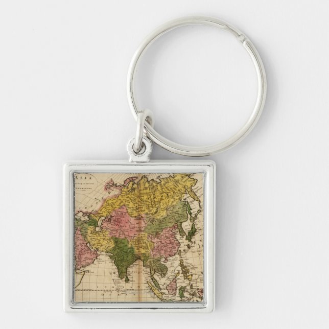 AsiaPanoramic MapAsia 3 Keychain (Front)