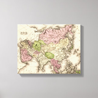 AsiaPanoramic MapAsia 5 Canvas Print