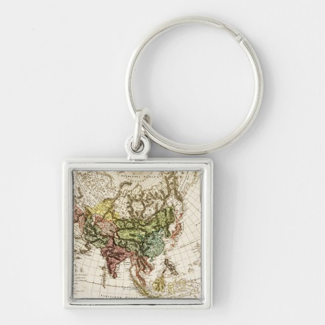 AsiaPanoramic MapAsia 7 Keychain (Front)