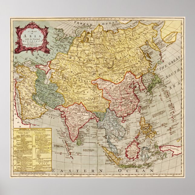 AsiaPanoramic MapAsia 9 Poster (Front)