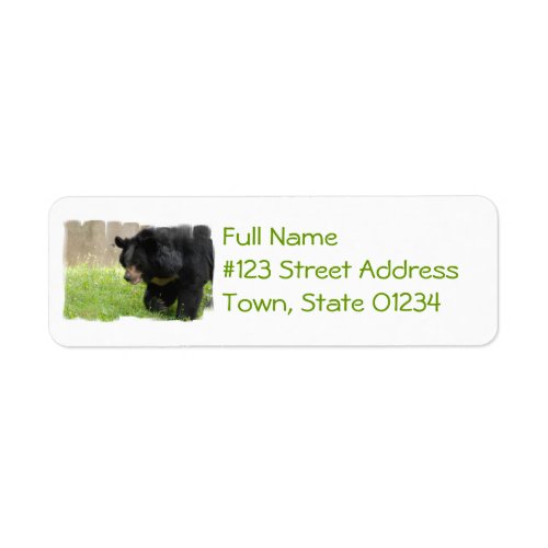 Asiatic Black Bear Mailing Label