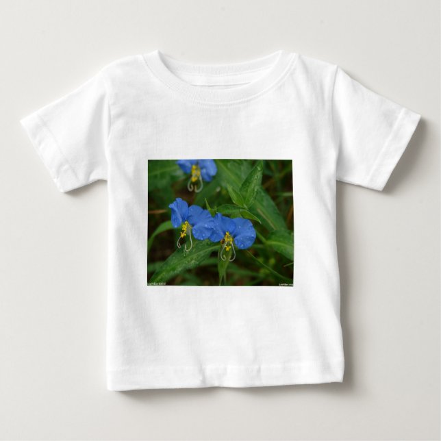 Asiatic Dayflower Blue WIldflower Apparel & Gifts Baby T-Shirt (Front)