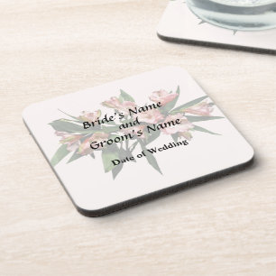 Asiatic Lilies and Leaves Beverage Coaster