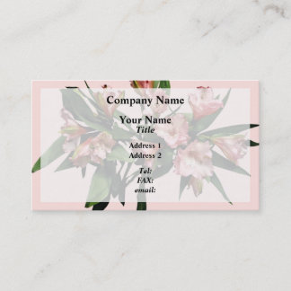 Asiatic Lilies and Leaves Business Card