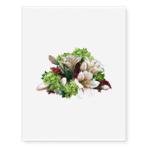 Asiatic Lilies, Hydrangea and Berries Temporary Tattoos