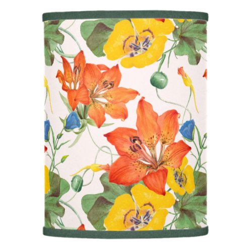 Asiatic lilies tulips morning glories pattern lamp shade