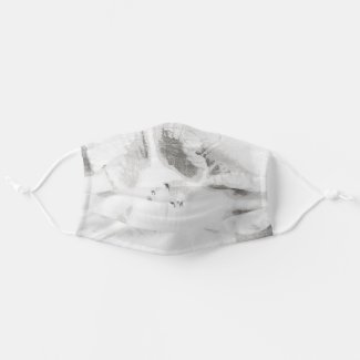 Asiatic lily SketchBW Cloth Face Mask