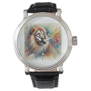 Asiatic Lion 060824AREF140 - Watercolor Watch