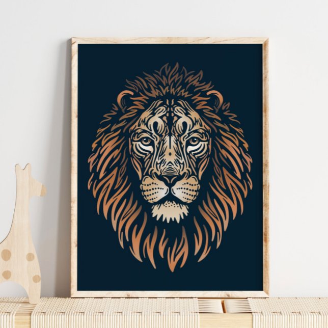 Asiatic Lion Wildlife Print | Lion Print (Creator Uploaded)
