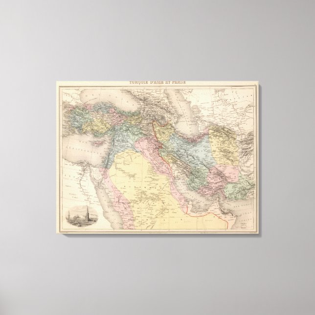 Asiatic Turkey and Persia Canvas Print (Front)