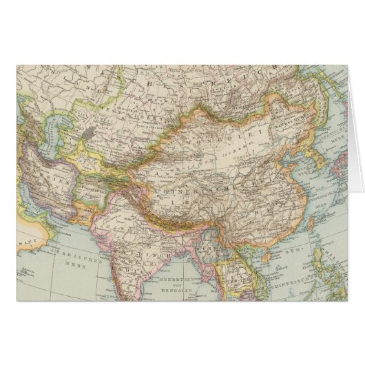 Asien - Map of Asia Cards (Front Horizontal)