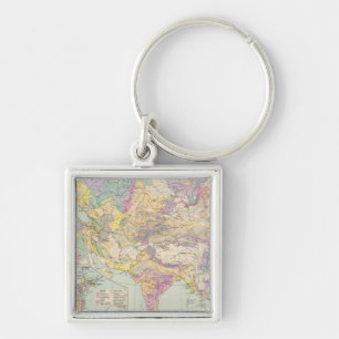 Asien u Europa - Atlas Map of Asia and Europe Keychain