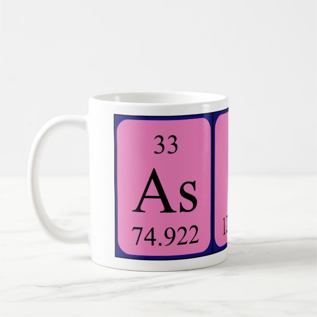 Asier periodic table name mug (Left)