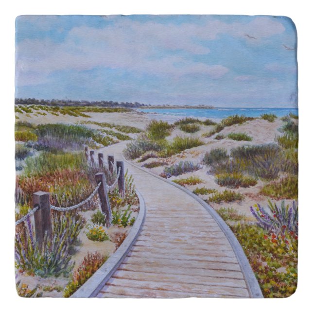 Asilomar Beach Pathway Trivet (Front)