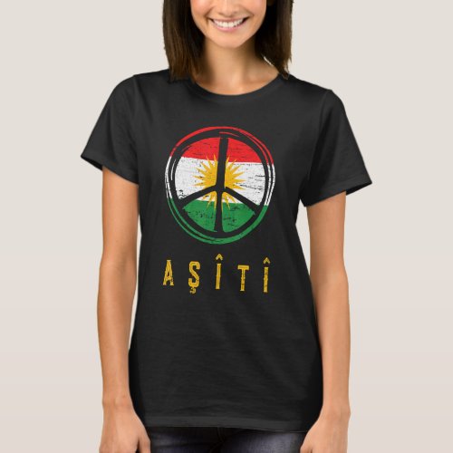 Asiti Kurdistan Flag Kurdisch Kurd Erbil Kurdi Kur T_Shirt