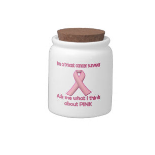 Ask a breast cancer survivor about pink! candy jar