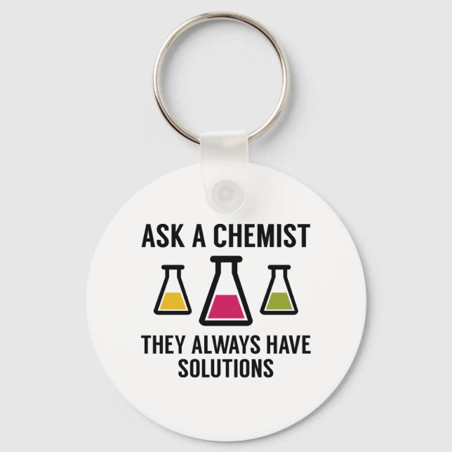 Ask A Chemist Keychain (Front)