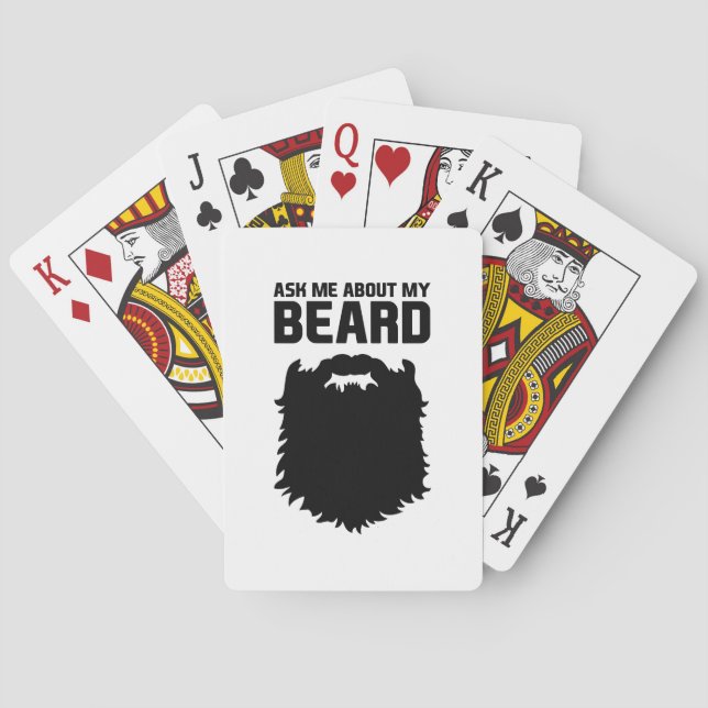 Ask About My Beard Poker Cards (Back)