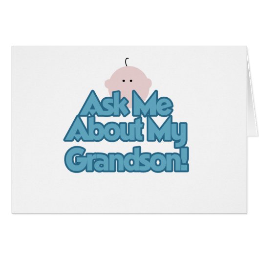 Ask About My Grandson Cards (Front Horizontal)