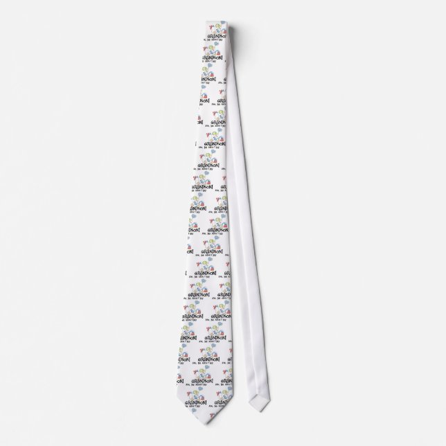 Ask About My Grandson Tshirts and Gifts Tie (Front)