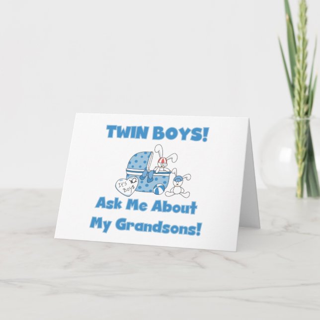 Ask About My Twin Grandsons Card (Front)