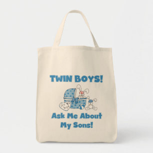 Ask About My Twin Sons Tshirts and Gifts Tote Bag