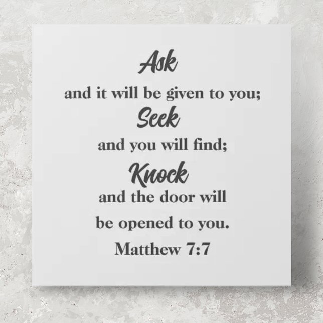 Ask And It Will Be Given Bible Verse Gallery Wrap (Creator Uploaded)