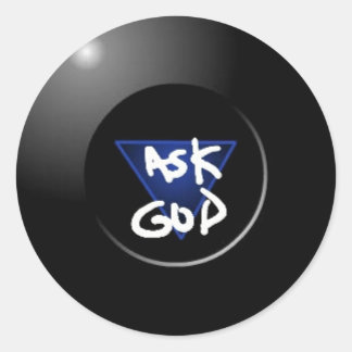 Ask God Magic 8Ball sticker