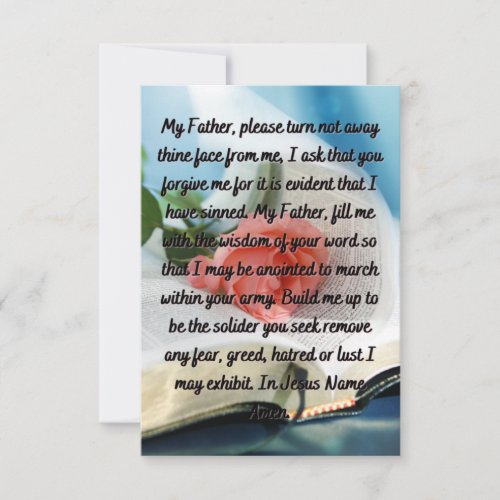 Ask Gods Forgiveness Prayer Flat Greeting Card