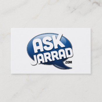 Ask Jarrad Promo Biz Card by geniusmomentbranding at Zazzle