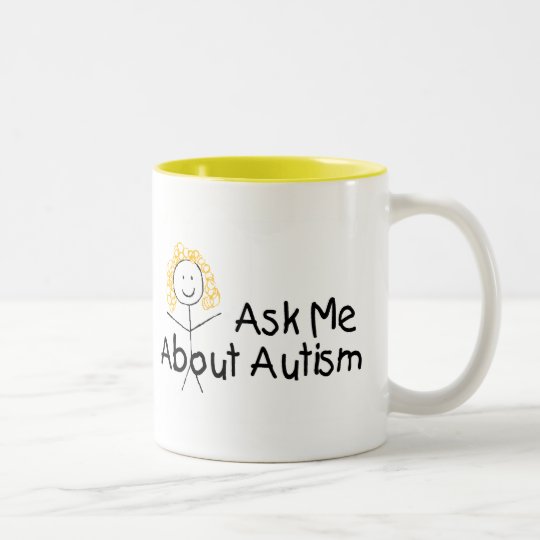 Ask Me About Autism (Girl 1) Two-Tone Coffee Mug