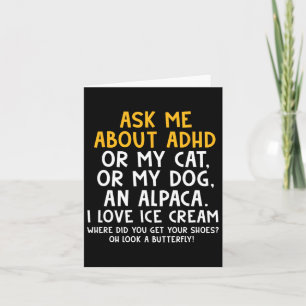Ask Me About Autism Mental Health Awareness Adhd C Card