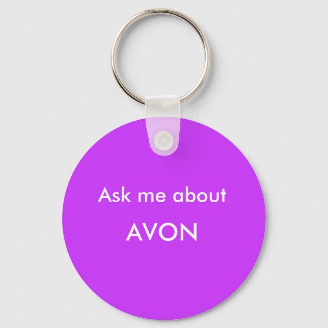 Ask me about, AVON Keychain (Front)