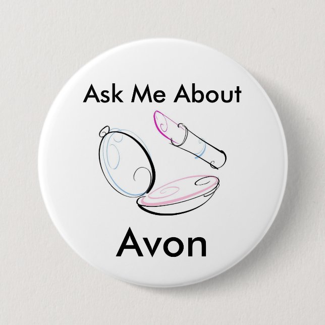 Ask Me About Avon - Round Button (Front)