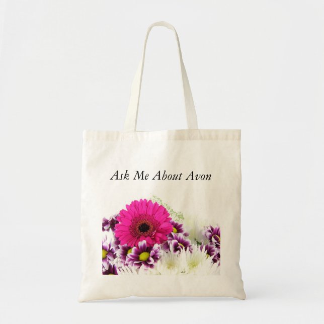 Ask Me About Avon Tote Bag - Bouquet (Front)