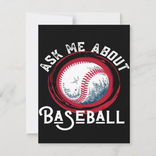 Ask Me About Baseball Invitation