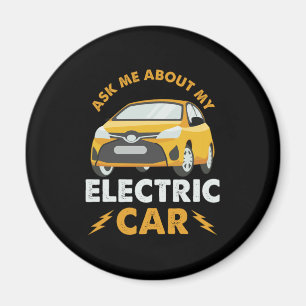 Ask Me About Electric Car Ecar Charge Gift Magnet